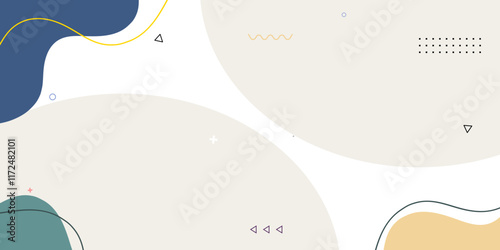 Minimalist abstract design with curved geometric elements in pastel colors, ideal for backgrounds or graphic materials