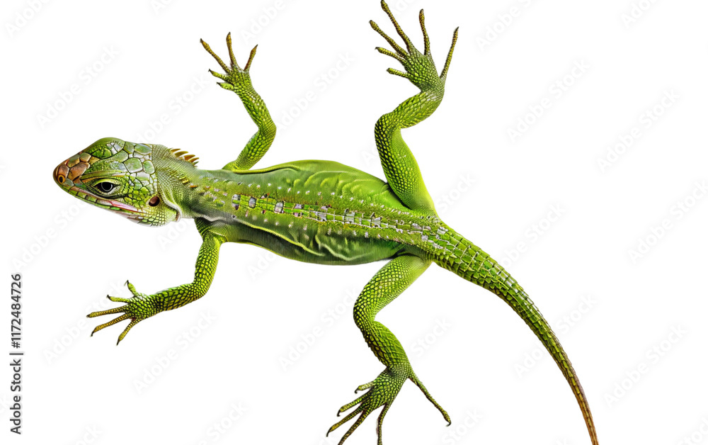 green lizard isolated on white background green lizard isolated on white background