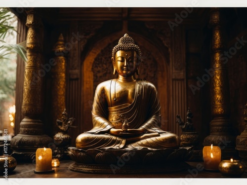 golden buddha statue
