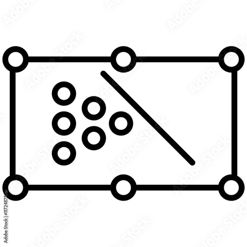 Billiards Line Icon Style