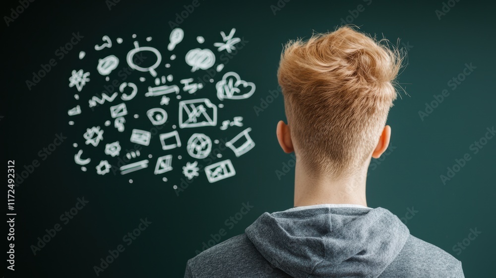 A mind map drawn on a blackboard in a classroom setting, with students gathered around, brainstorming ideas for a group project, representing collaborative learning and creative problem solving. A mind map drawn on a blackboard in a classroom setting, with students gathered around, brainstorming ideas for a group project, representing collaborative learning and creative problem solving.
