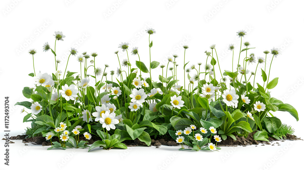 custom made wallpaper toronto digitalFresh Daisies isolated on white background ,chamomile flowers on a white background ,chamomile flowers in the meadow on a sunny summer day
