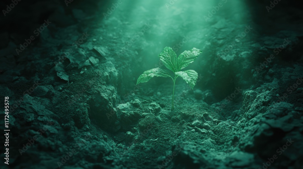 Fototapeta premium Hope Emerging from Darkness