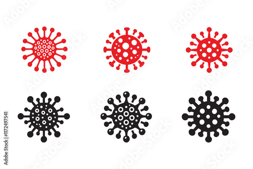 Virus Variations icon Symbol Silhouette Illustration