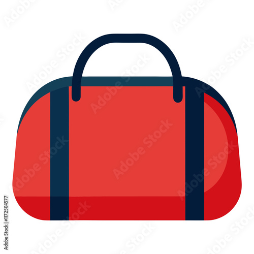 Duffel Bag Illustration, perfect for travel or gym.