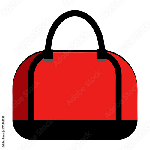 Duffel Bag Illustration, perfect for travel or gym.