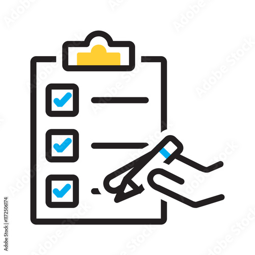 Vector multi color icon for Require