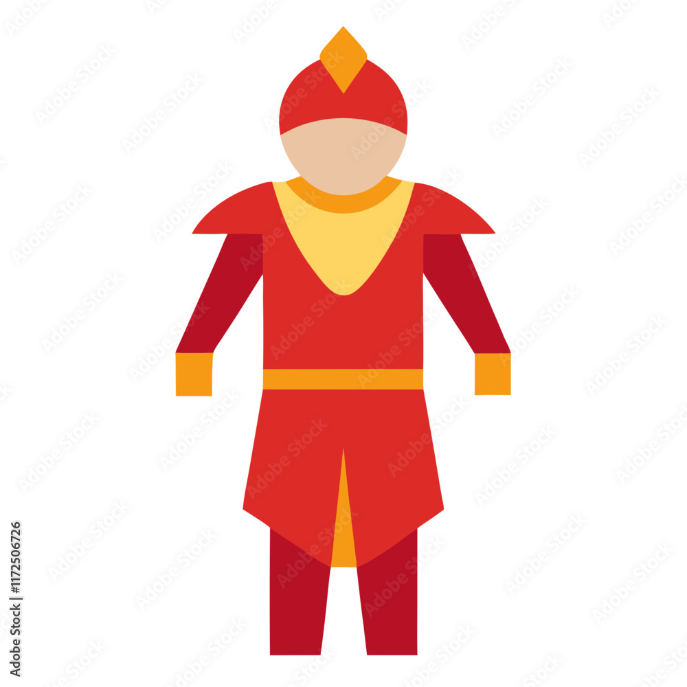 Fantasy Warrior Character in Red Armor, Flat vector illustration of a fantasy warrior character wearing vibrant red and gold armor, featuring a helmet and a bold design.
Fantasy Warrior Character in Red Armor, Flat vector illustration of a fantasy warrior character wearing vibrant red and gold armor, featuring a helmet and a bold design.