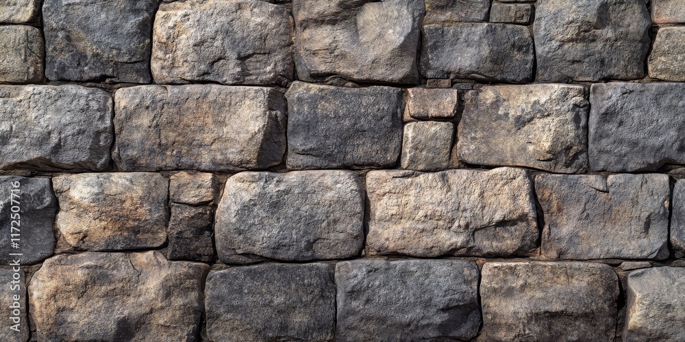 Obraz premium High resolution stone wall background featuring a textured design, perfect for various creative projects and presentations showcasing the beauty of a stone wall background.