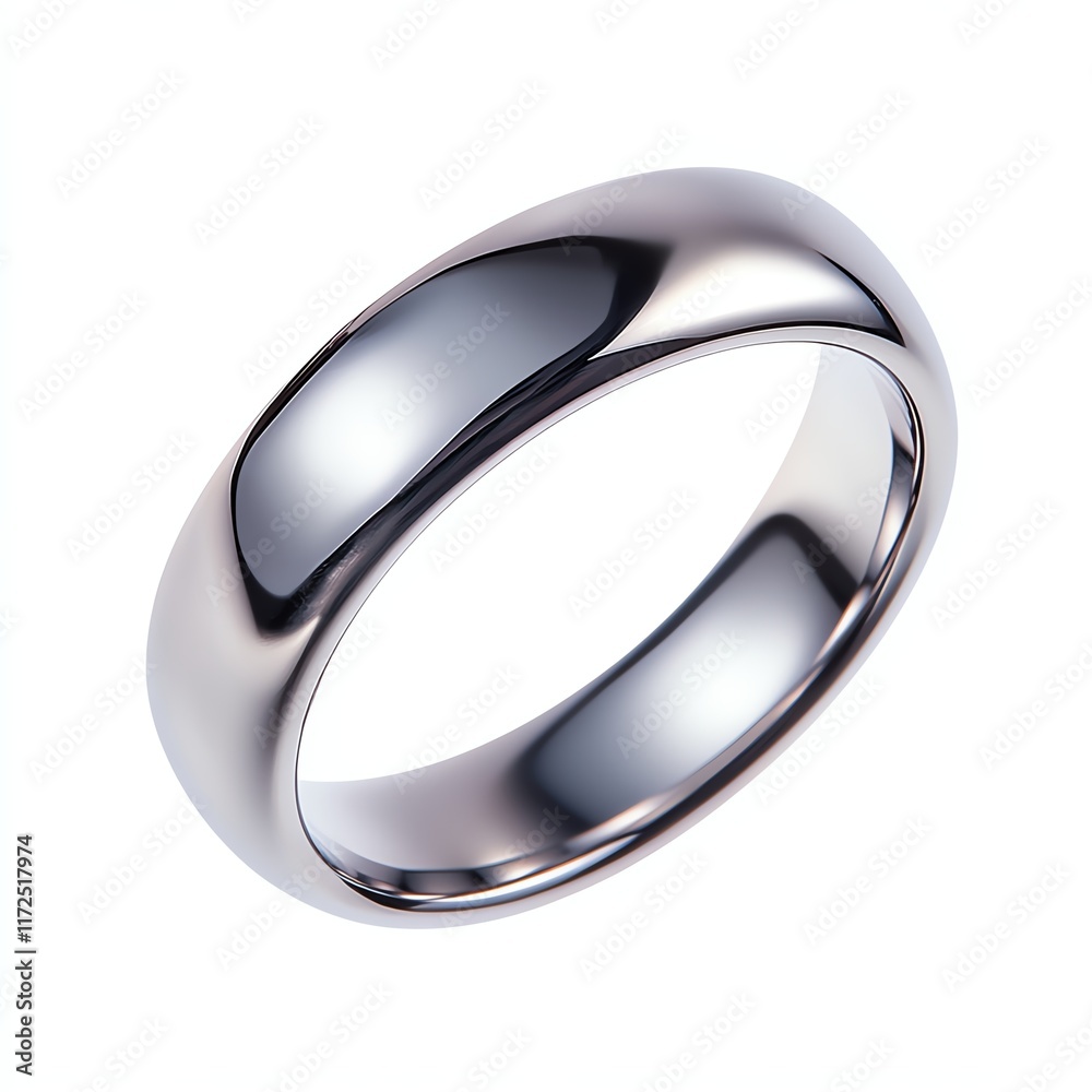 Shiny metal wedding ring with a smooth surface, white isolated background. Shiny metal wedding ring with a smooth surface, white isolated background.