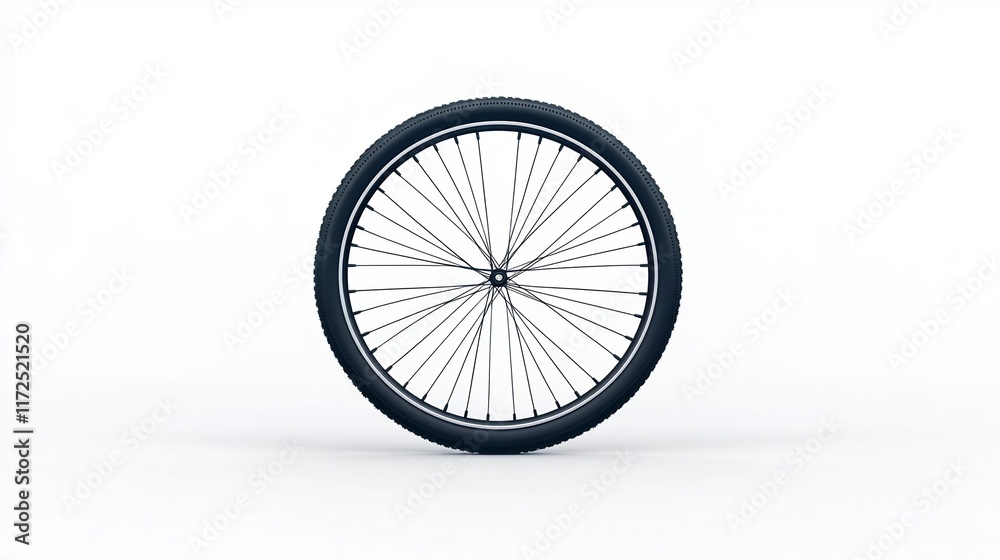 Minimalist Bicycle Wheel Continuous Line Flat Design Minimalist Bicycle Wheel Continuous Line Flat Design