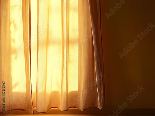 Golden Hour Sheer Curtains Background