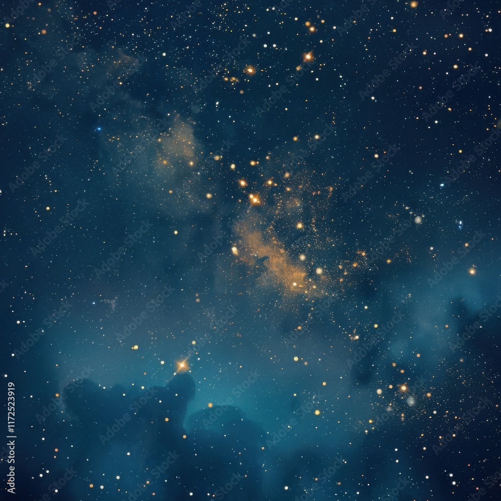 Fototapeta premium Stunning Night Sky with Stars and Nebulae