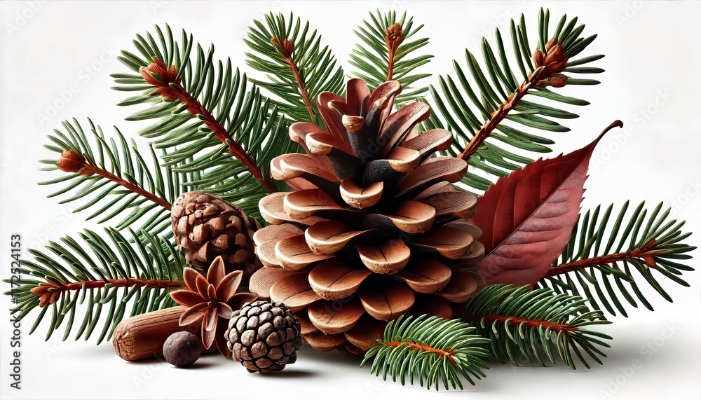 Fototapeta premium A highly detailed and realistic pinecone