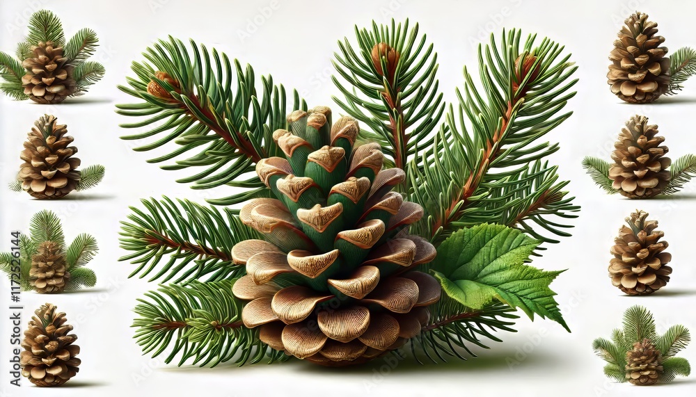 A highly detailed and realistic pinecone A highly detailed and realistic pinecone