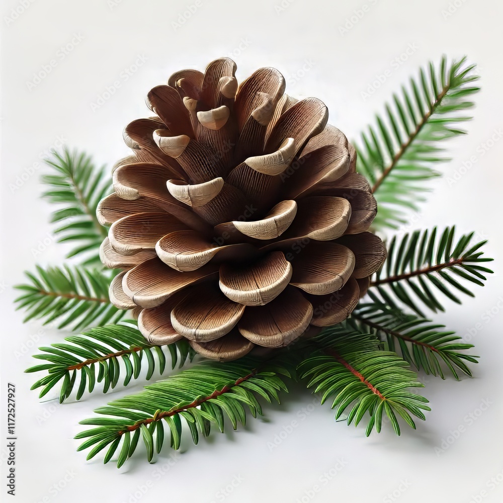 A highly detailed and realistic pinecone