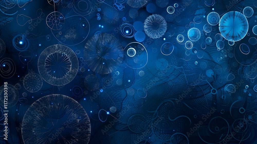 Obraz premium 3D abstract blue geometric line on dark blue background texture