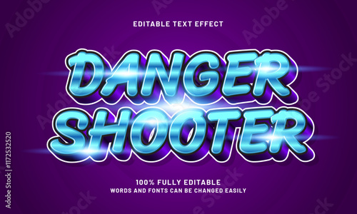 danger shooter editable text effects with a game and play theme