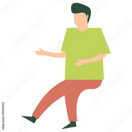 Man Moving Vector