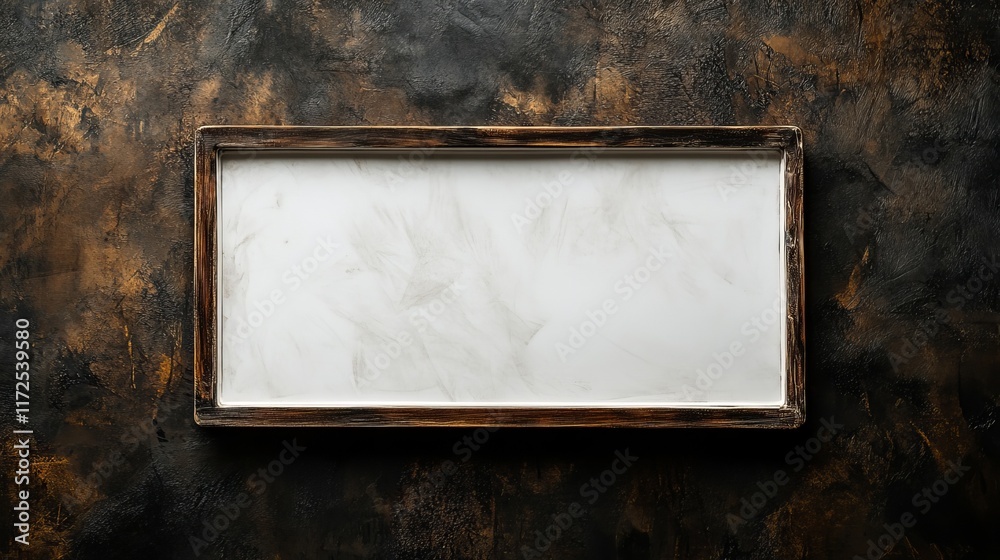 Dark marbled wooden beam background with a large white tray with a white screen and a high-quality pen, 16:9 Dark marbled wooden beam background with a large white tray with a white screen and a high-quality pen, 16:9