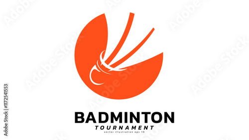 Badminton Shuttlecock Logo symbol vector, Modern design and beautiful colors isolated on white background, can use for  Badminton Championship Logo , illustration Vector EPS 10