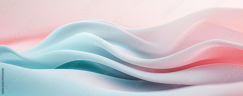 Soft abstract background concept. Soft fabric waves in pastel colors, creating a serene and dreamy atmosphere. Soft abstract background concept. Soft fabric waves in pastel colors, creating a serene and dreamy atmosphere.