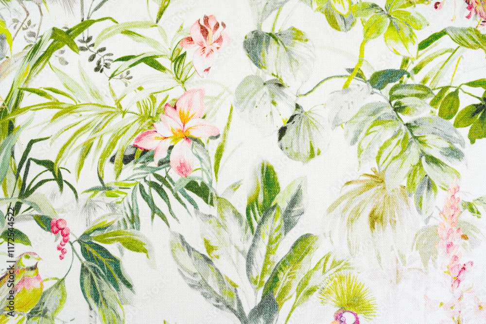 Fototapeta premium Vintage nature floral pattern textile.