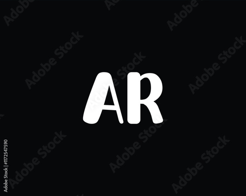 creative letter AR logo design template