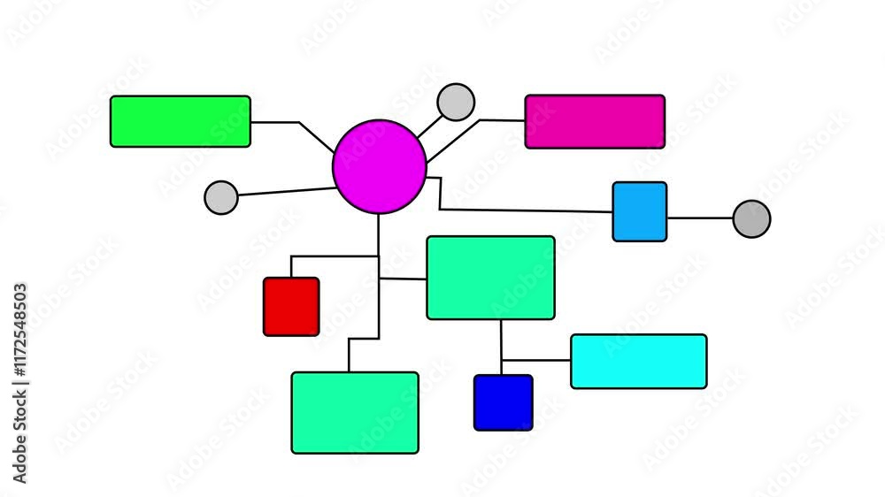 Intricate scheme in color combinations. White, transparent, alpha channel. Concept of active interactions on a flowchart, production, business, marketing, management of organization mind map Intricate scheme in color combinations. White, transparent, alpha channel. Concept of active interactions on a flowchart, production, business, marketing, management of organization mind map