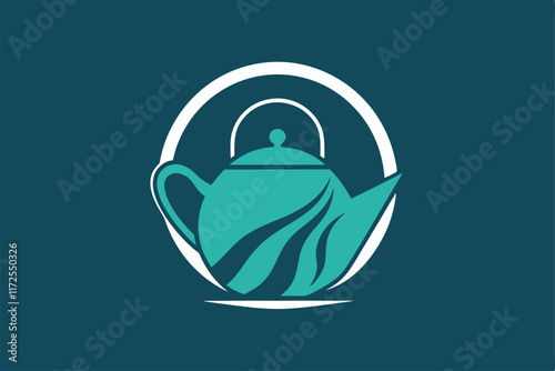 This modern tea kettle showcases a sleek and innovative design with elegant curves, A modern interpretation of a tea kettle, minimalist simple modern vector logo design