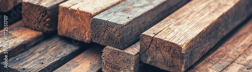 sustainable housing concept. Reclaimed Wood Beams Structural components made from salvaged wood, offering strength and a rustic look