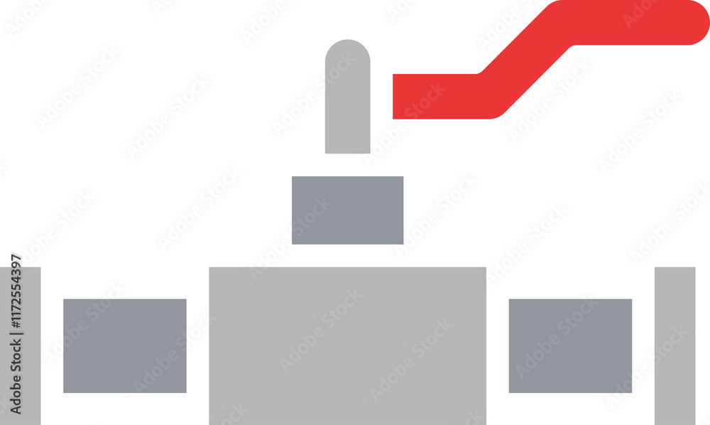 Valve and Pipeline Icon Valve and Pipeline Icon