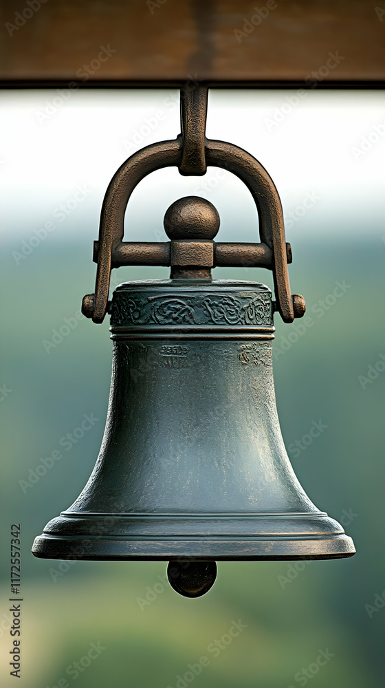 Obraz premium Ornate Bronze Bell 3D Render