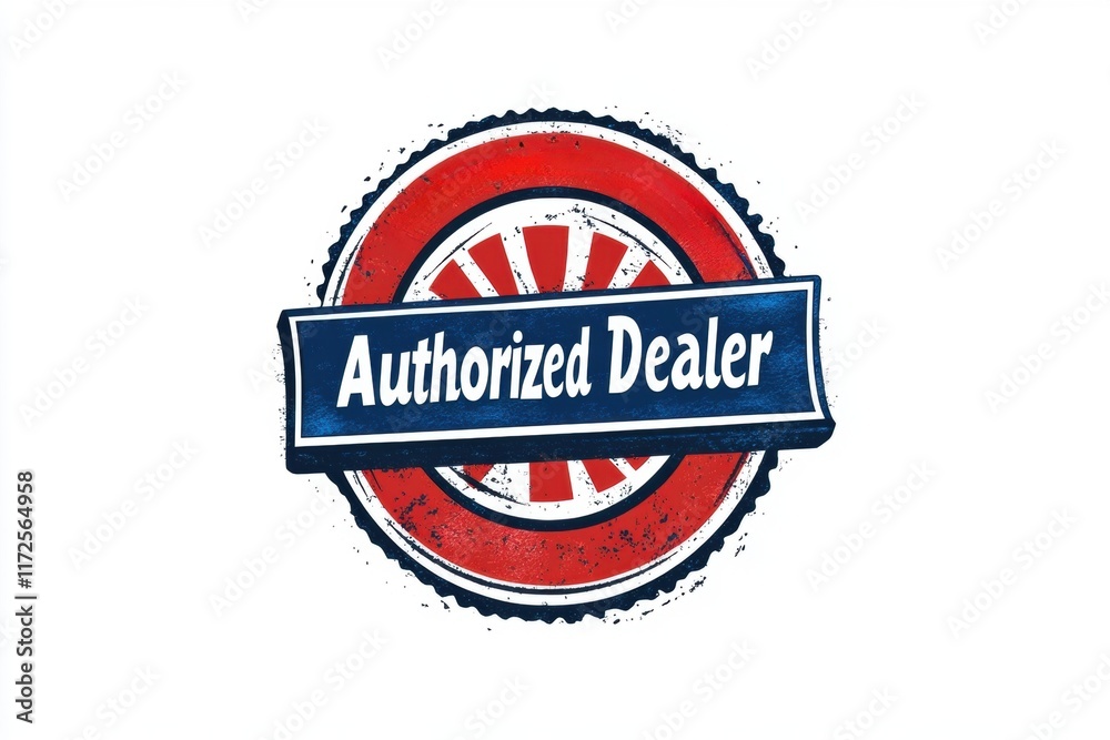 A circular dealer stamp design featuring the text A circular dealer stamp design featuring the text