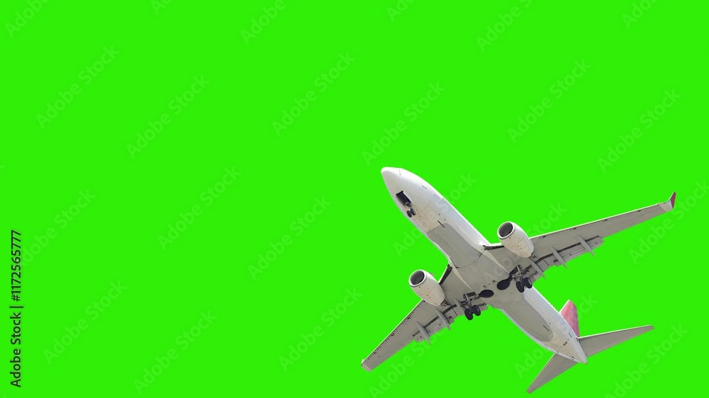 Airplane Taking Off Green Screen