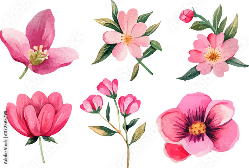 Wallpaper Mural pink and white flowers Torontodigital.ca