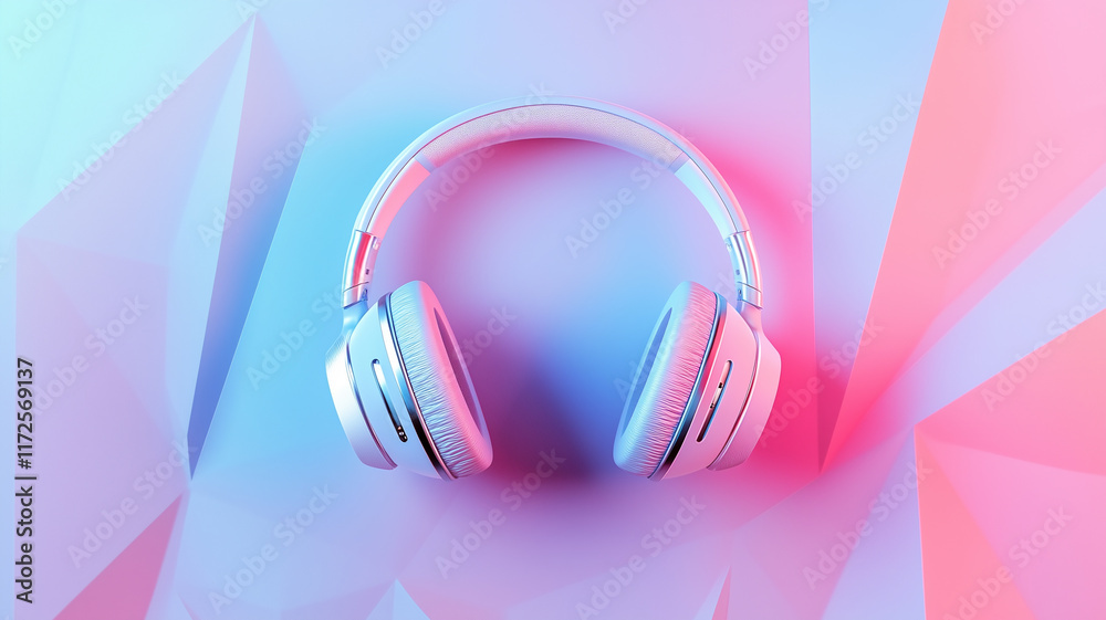 abstract background with headphones abstract background with headphones