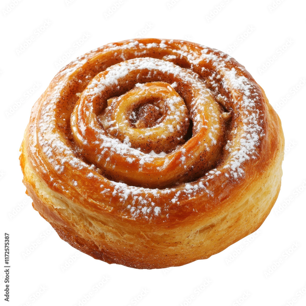 Delicious Cinnamon Roll Dessert with Sugar Powder on Top Delicious Cinnamon Roll Dessert with Sugar Powder on Top