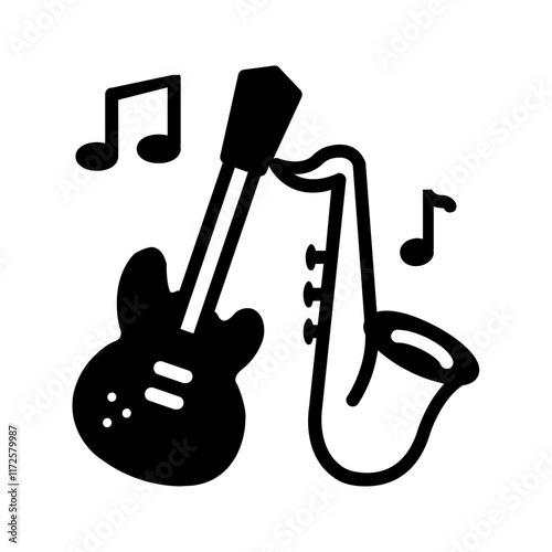 Vector black icons for Instrumental