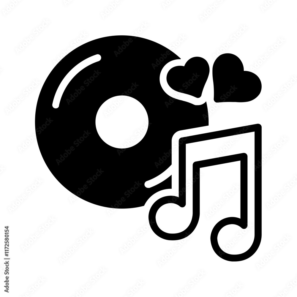 Vector black icons for Ballad Vector black icons for Ballad