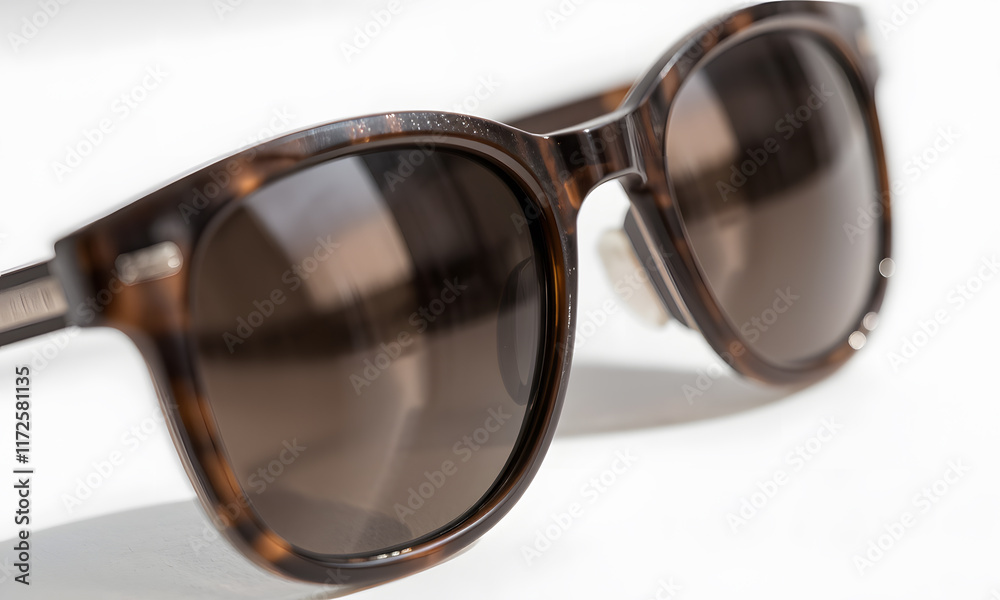 Close-up of stylish sunglasses on a clean minimalist background Close-up of stylish sunglasses on a clean minimalist background
