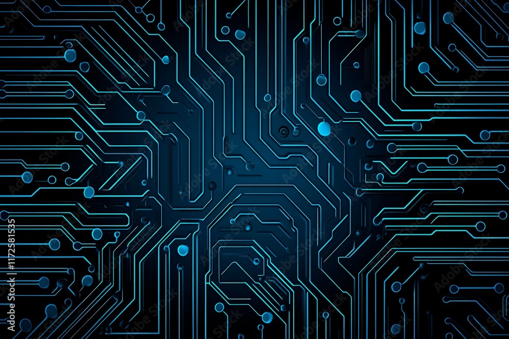 Abstract close-up of a glowing blue digital circuit board, showcasing intricate connections and technological design on a black background.
Abstract close-up of a glowing blue digital circuit board, showcasing intricate connections and technological design on a black background.