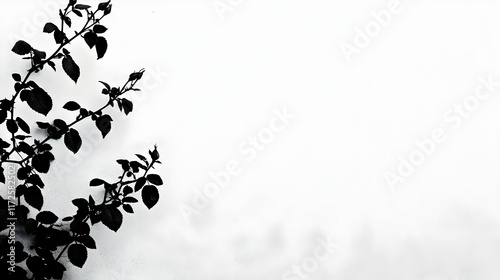Black Rose Silhouette Illustration