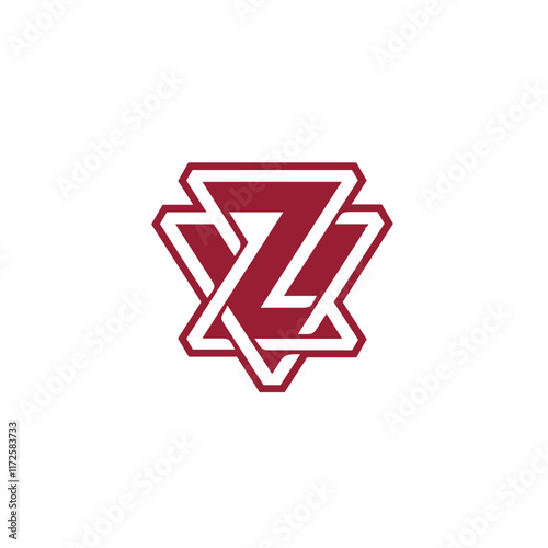 Vector Red Letter A Z Logo