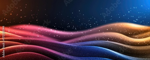 Glitter abstract background concept. Abstract waves of vibrant colors create a dynamic and energetic visual effect.