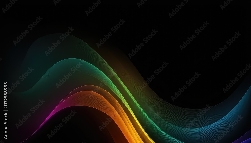 Obraz premium 3d style random abstract futuristic technology graphic banner background wallpaper Generative AI 1