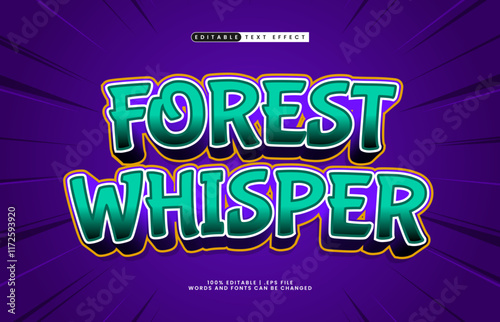 forest whisper editable text effect with a nature and fresh text style