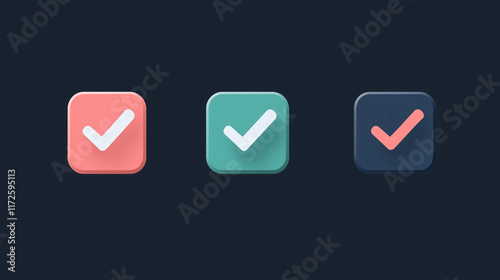Simple checkmark icon set isolated Free Download Simple checkmark icon set isolated - GFXLoad