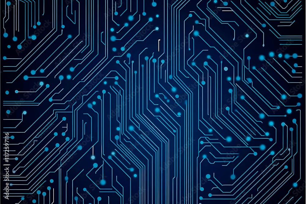 Abstract close-up of a glowing blue digital circuit board, showcasing intricate connections and technological design on a black background.
Abstract close-up of a glowing blue digital circuit board, showcasing intricate connections and technological design on a black background.
