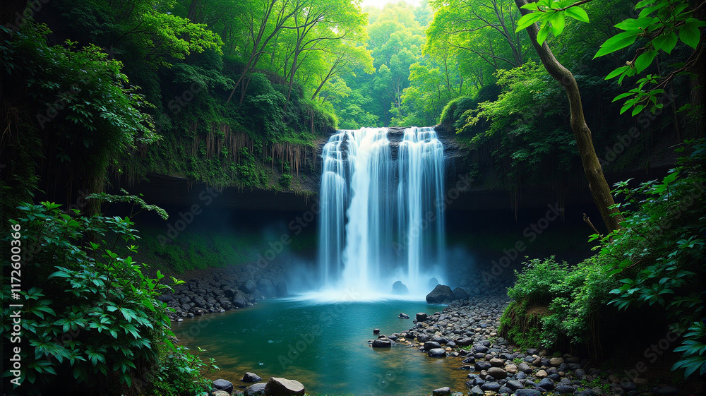 Obraz premium waterfall in the forest